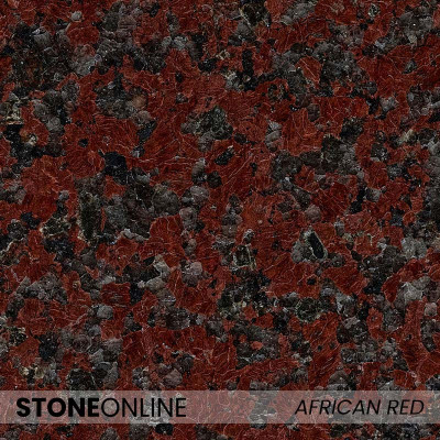 AFRICAN RED – Red granite with fine grain and uniform colour – striking and elegant.