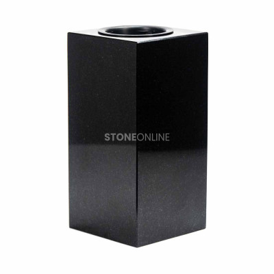Granite vase for a headstone – classic choice for any tomb. WCUBE15 grave vase.