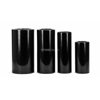 Set of TUBA vases from Ø15 to Ø10 in granite – wide choice of colours and textures. Ideal for a cemetery.