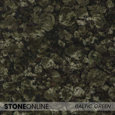 BALTIC GREEN – Green stone with complex structure, mixed with black and grey for natural depth.