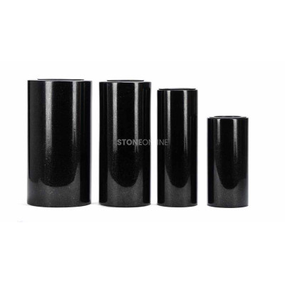 Photo shows a set of granite vases: large and small TUBA version. Ideal for a grave and monument.