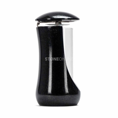Cemetery lantern in granite, blending classic and modern, ideal for a family or individual monument.