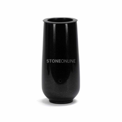Modern small granite vase. Slender, solid, aesthetic. Ideal for a headstone and monument. Drain hole.