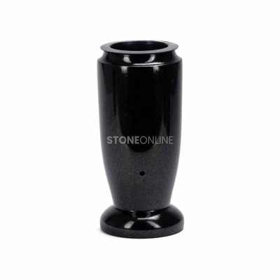 Small granite memorial vase. Solid build, handsome look and modern maker’s design.