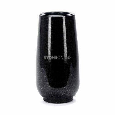 Elegant granite grave vase WBASIC15 – weather‑resistant, keeps its elegance all year.