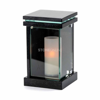 Granite LED lamp – elegant and solid for the cemetery. StoneOnline.