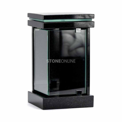 Grave lantern LED – modern natural stone lamp. StoneOnline votives.