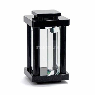 Exclusive granite lantern for cemetery – elegant ornament for memorial and grave.