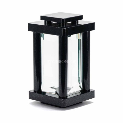 Granite memorial lantern – a durable cemetery lamp in a modern style.