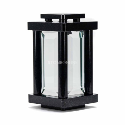 Cemetery lantern – a durable granite light for headstone and monument.