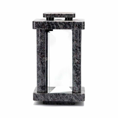 LSTYLE memorial lantern, Orion granite, StoneOnline – a durable premium cemetery lamp.