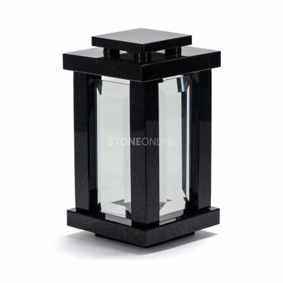 Cemetery lantern – a durable granite light for headstone and monument.