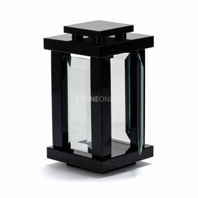 Cemetery lantern in natural stone – stylish and durable choice.