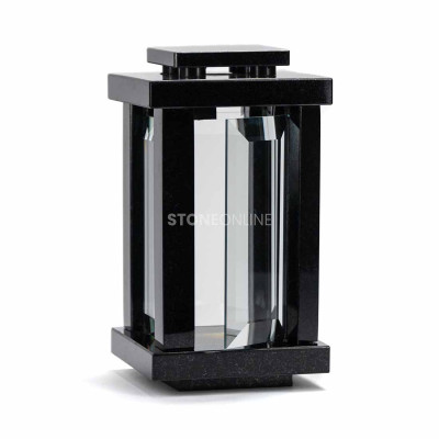 Granite lantern LPREMIUM – a durable cemetery light for a headstone.