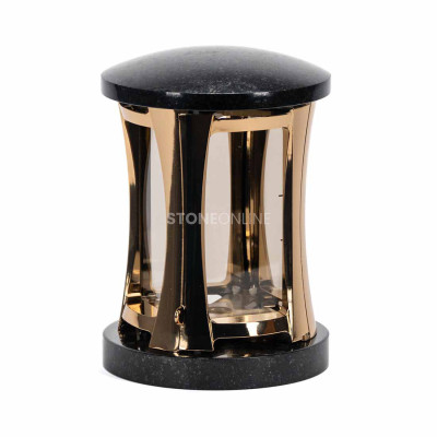 MIRROW ROUND GOLD granite lantern StoneOnline – elegant granite with a mirror effect.