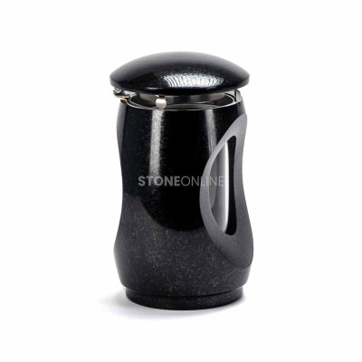LTIMELESS12MIN granite lamp – a classic cemetery lantern.