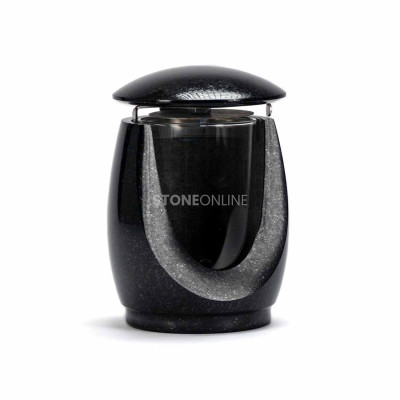 Classic granite grave lantern for memorial and grave – durable cemetery ornament.