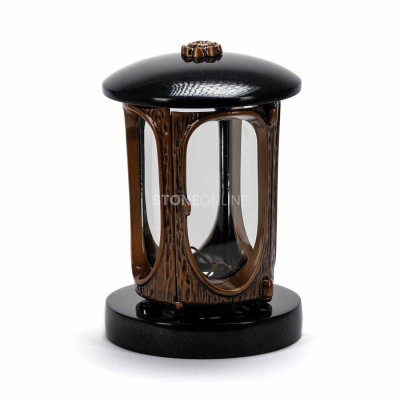 Grave lantern with copper body and rosette StoneOnline – tasteful cemetery ornament.