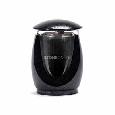 Granite lantern LTIMELESS12MIN – a durable cemetery light for a headstone.