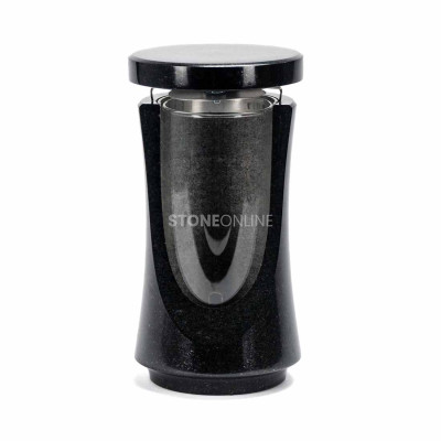 Stylish cemetery lantern in natural granite LUNIQUE12 – elegance and solid craftsmanship.