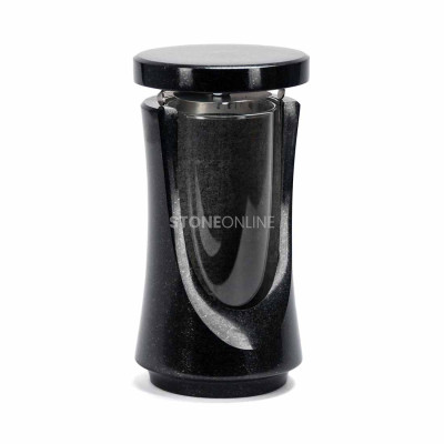 Cemetery lantern LUNIQUE12 in granite – an elegant grave ornament for any weather.