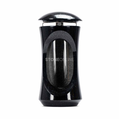 Elegant granite cemetery lantern, beautiful finish, modern style and solidity in one piece.