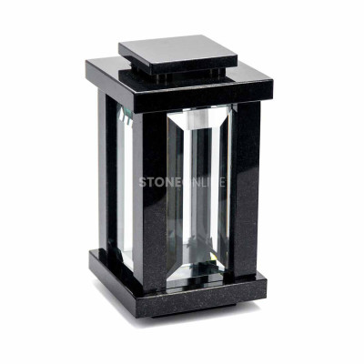 Granite memorial lantern – a durable cemetery lamp in a modern style.