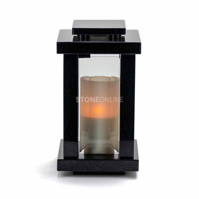 Memorial lantern – elegant granite, weatherproof.