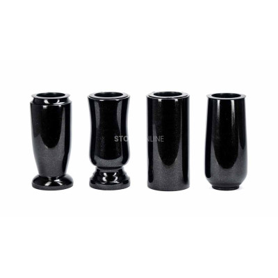 Small granite grave vase. Slim, elegant and durable. A budget option for the cemetery.