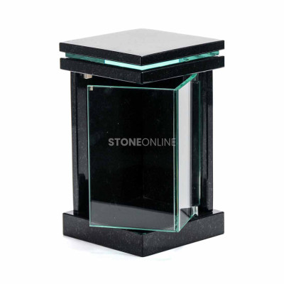 LLED granite lantern – durable illuminated grave lantern.