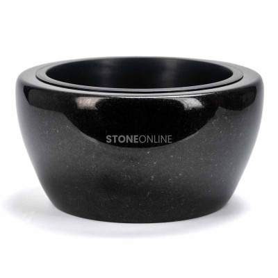 Classic vase with DROP decorative bowl as a StoneOnline set for headstone, memorial, tomb.