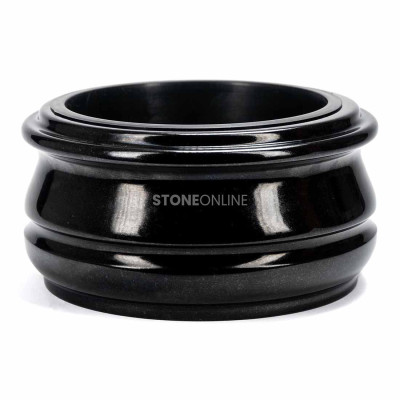 Exclusive cemetery set in natural granite – WELEGANT15 vase and large ELEGANT 30 cm bowl.