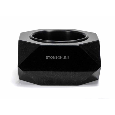 Stylish granite set for a memorial – decorative WDIAMOND15 vase and DIAMOND 25 cm bowl StoneOnline.