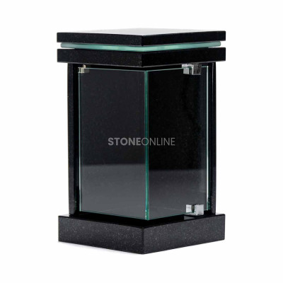 Premium granite lantern – sturdy and refined memorial ornament.