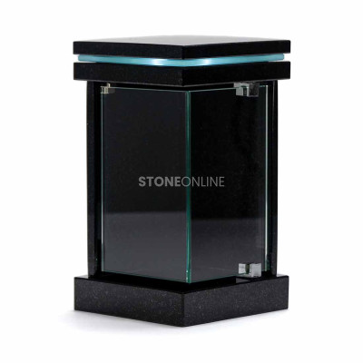 Granite memorial lantern – a durable cemetery lamp in a modern style.
