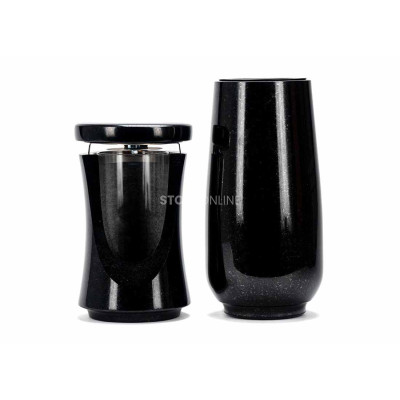 Beautiful granite set LUNIQUE15 + WBASIC15 – decorative lantern and tall flower vase StoneOnline.
