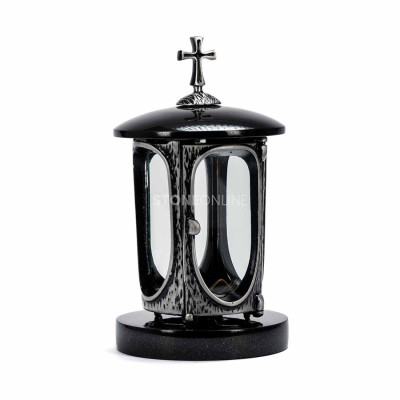 Stylish set for grave and cemetery – LALUMCROSSSILVER lantern and WTRENDY15 forming a light, modern composition.
