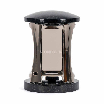 Elegant lantern and vase for a headstone – a timeless set made of natural granite.