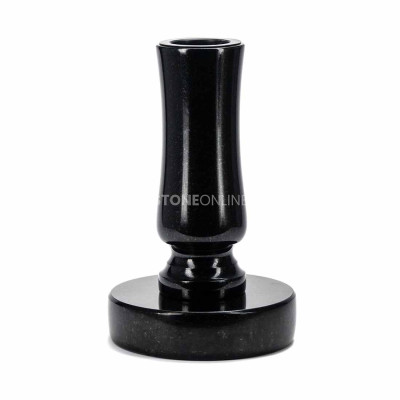 Vase WSTANDARD11 on round PROUND base – classic granite decoration for the cemetery.