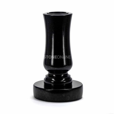 Sturdy vase WTUBA15 on PROUND base – solid granite cemetery set.