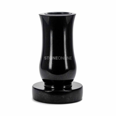 Modern WMODERN15 vase on a PROUND stand – a granite cemetery set by StoneOnline.