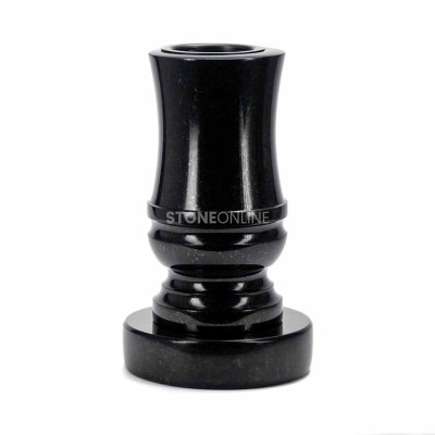 Vase WDELUX15 with round PROUND base – elegant granite set for the cemetery.