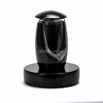 LWONDERFUL12MID with round PROUND base – neat lantern on a stable natural granite plinth.