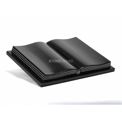 Natural stone book for cemetery – durable memorial decoration.