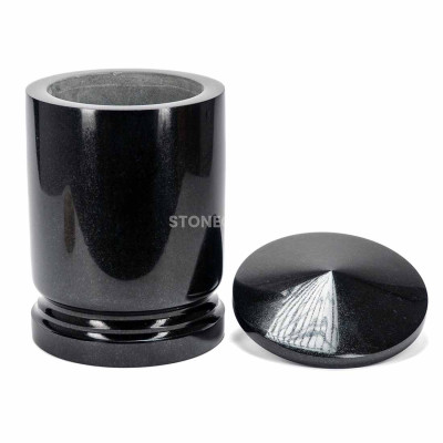 Memorial urn UELITE in granite – elegant decoration for a grave and monument