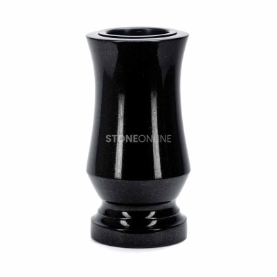 Grave vase with rain drain and plastic insert – ideal for fresh flowers, model WTRENDY15