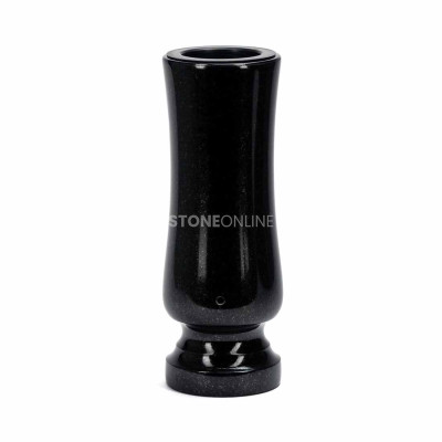 Modern granite vase for a headstone and monument. Slender, durable, elegant. The maker offers high quality at a low price.
